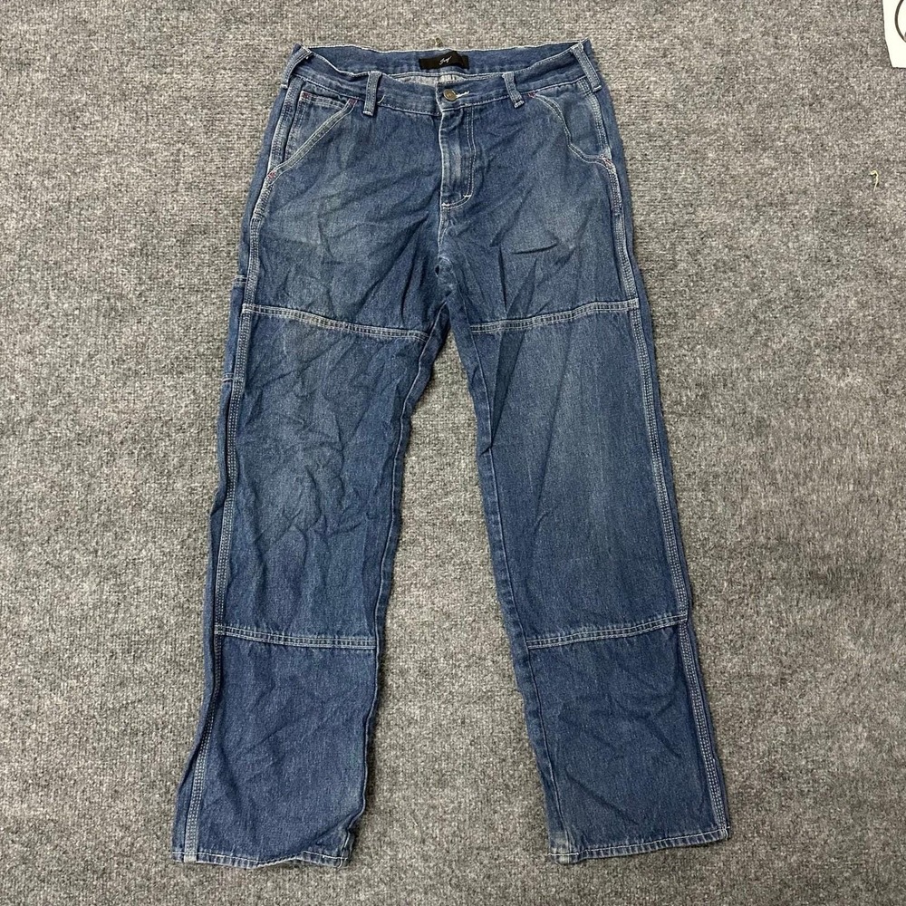 JYP Carpenter Jeans Mens Size S Blue Double Knee Relaxed Straight Utility Denim
